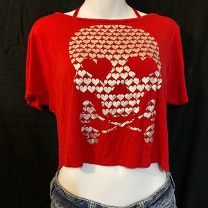 Red Skull Crop-top